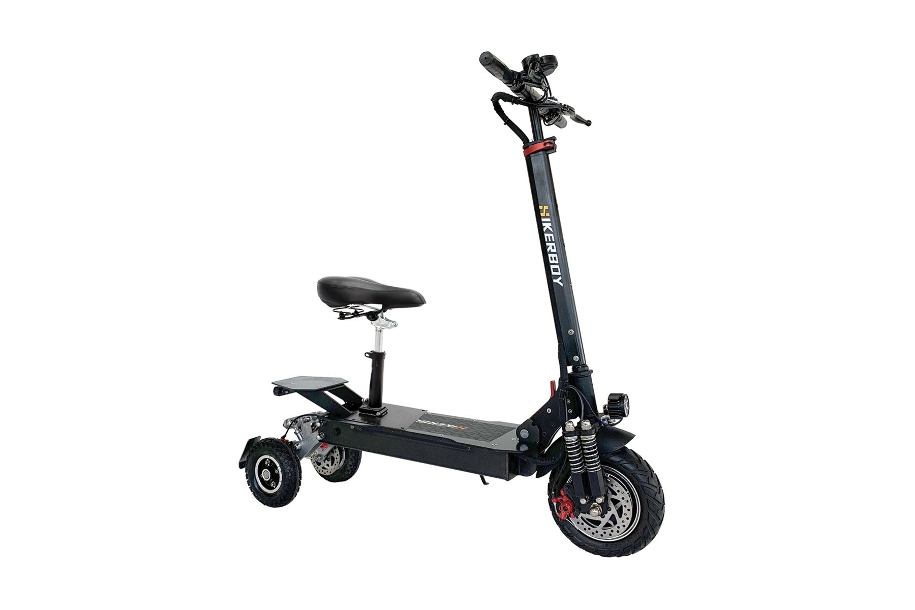 Trottinette électrique pour personne à mobilité réduite (PMR) avec siège tout terrain off road 3 roues Hikerboy