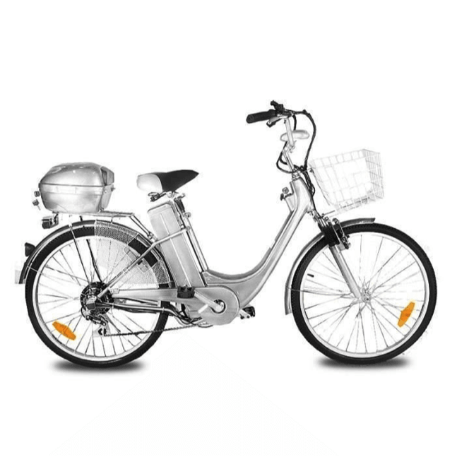 Vélo électrique City Bike 250 Argent