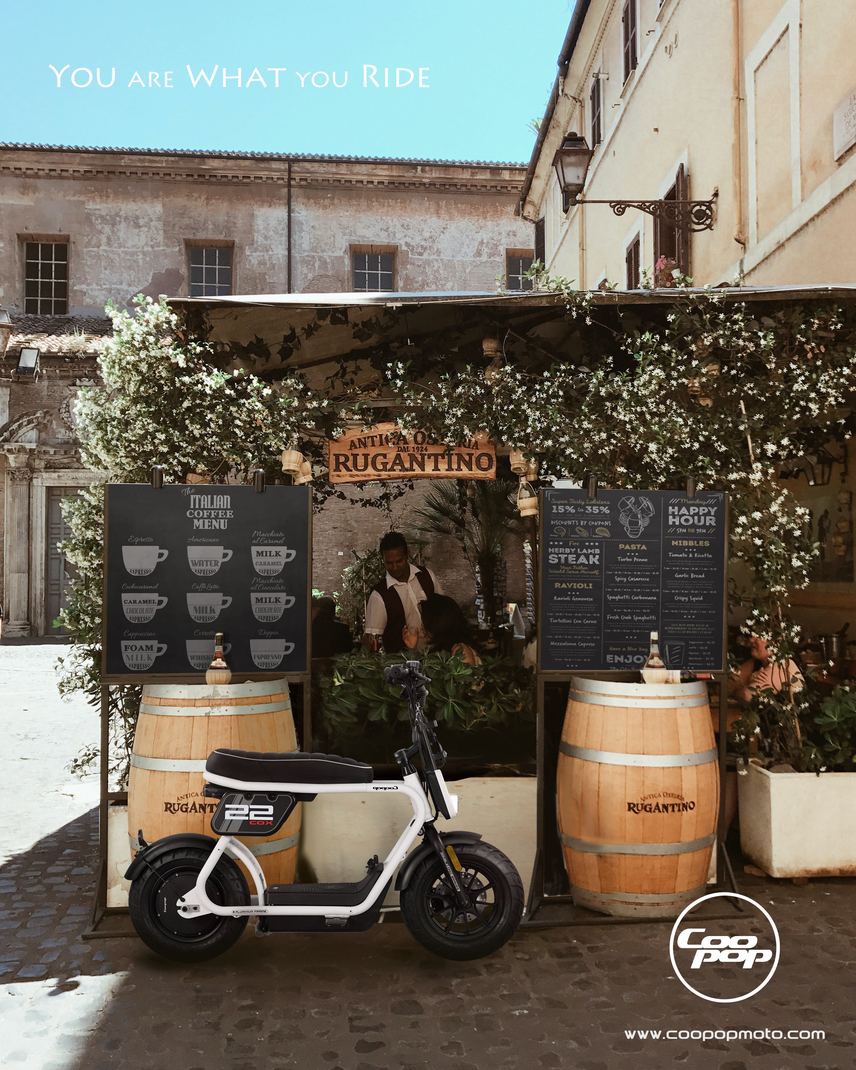 Scooter Electrique Coopop 50cc - Homologué route