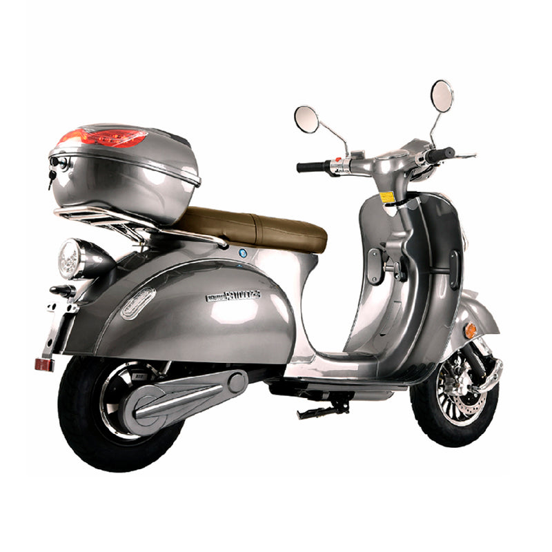 Scooter électrique Classica 50cc Gris  - Top case + Porte bagage inclus